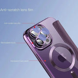 Electroplated Flip Leather Case for iPhone