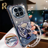 Crystal Bracelet Glitter Butterfly Mirror Stand Case For Samsung