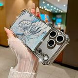 Plating Glitter Butterfly Rhinestone Diamond Case For iPhone