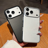 Slim Matte Luggage Striped Textured Corrugated Case For iPhone