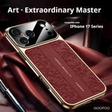 Luxurious Leather Electroplated Soft TPU Case For iPhone