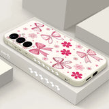 Bowknot Print Soft TPU Lanyard Case For Samsung