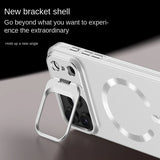 Frosted magnetic lens holder full-coverage case for iPhone