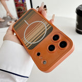 Luxury Anti-slip Frame Armor Magnetic Case For iPhone