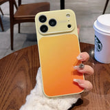 Gradient Glitter Tempered Glass Camera Protection Case For iPhone