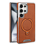 Magnetic Rotating Bracket Luxury Leather Case For Samsung