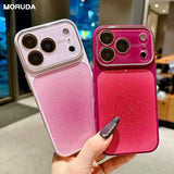 Fashion Large Window Glitter Color Contrast Case for iPhone