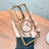 Transparent Magnetic Fold Holder Case For Samsung