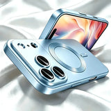 Luxury Plating Matte Magnetic Case For iPhone