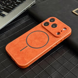 Dissipate Heat Bumper Magnetic Leather Case for iPhone