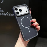 Magsafe Magnetic Glitter Diamond Frame Case for iPhone