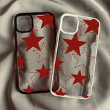 Red Star Silicone Hard Case For iPhone