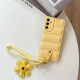 3D Sunflower Wrist Strap Case For Samsung