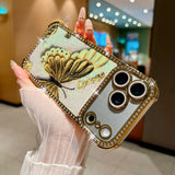 Plating Glitter Butterfly Rhinestone Diamond Case For iPhone
