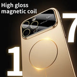 Luxury Camera Large Window Magnetic Case for iPhone
