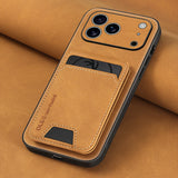 Luxury Synthetic Leather Card Bag Holder Case for iPhone