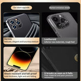 Luxury Plating Genuine Cowhide Leather Case for iPhone