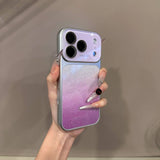Fashion Crystal Large Window Glitter Gradient Case for iPhone