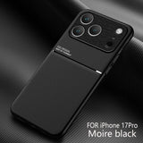 Matte Leather Magnetic Shockproof Case for iPhone