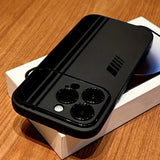 Black Stripe Pattern Shockproof Soft Case For iPhone