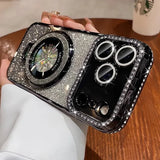 Transparent Diamond Glitter Magnetic Case for iPhone