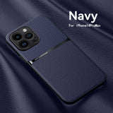 Luxury Magnetic Leather Soft Case For iPhone