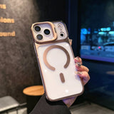 Ultra Thin Magnetic Borderless Camera Bracket Case for iPhone