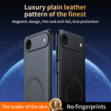 Anti-Fingerprint Magnetic Leather Shield Case For Iphone