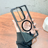 Transparent Magnetic Fold Holder Case For Samsung
