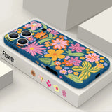 Cute Cartoon Flower Pattern Lanyard Case For iPhone