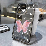 Gold Butterfly Soft TPU Transparent Case For iPhone