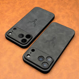 Luxury Faux Leather Cover Case For iPhone
