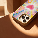 Colorful Heart Rainbow Print Magnetic Case for iPhone