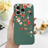 Liquid Silicone Clear Autumn Phone Case For iPhone