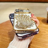 Bling Diamond Peacock Sparkly Electroplated Case For iPhone