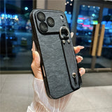 Wrinkle Leather Strap Shockproof Case For iPhone