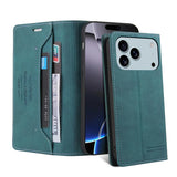 Luxury Leather Flip Wallet Case For iPhone