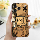 Casual Hat Liquid Silicone Soft Case For iPhone