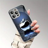 Metal Tempered Glass Electroplated Case For iPhone