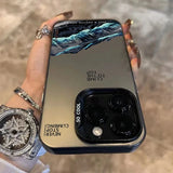 Snow Mountain Landscape Electroplate Silver Case For iPhone