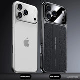 Luxurious Leather Electroplated Soft TPU Case For iPhone