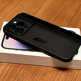 Black Stripe Pattern Shockproof Soft Case For iPhone