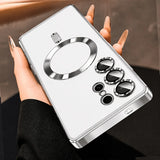Luxury Clear Plating Magnetic Case For Samsung