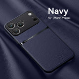 Armor Leather Pattern Case For iPhone
