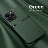 Luxury Magnetic Leather Soft Case For iPhone