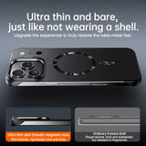 Solid Metal Lens Holder Frameless Magnetic Case For iPhone