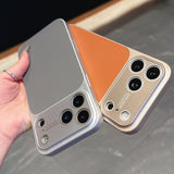 Simple Leather Texture Shockproof Case For iPhone