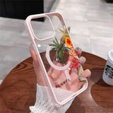 Red Lily Flower Magnetic Case for iPhone