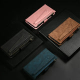 RFID Crossbody Zipper Leather Flip Wallet Case for Samsung