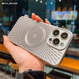 Luxury Hollow Heat Dissipation Magnetic Case For iPhone